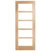 Corinthian 2340 x 820 x 35mm Internal Door White Oak Moda Clear Glass AMODG5