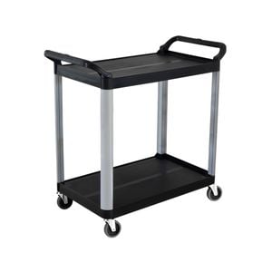 SOGA 2 950x500x940mm Tier Food Trolley - Black