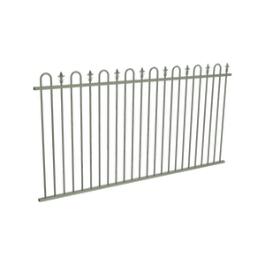 ProtectorAl 2400 x 1200mm Pale Eucalypt Aluminium Pool Fence Panel Loop And Spear
