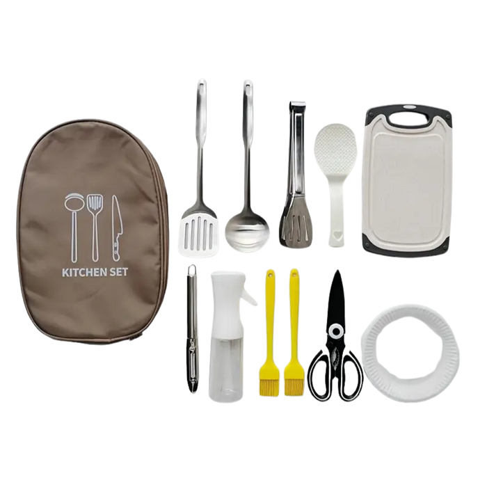 Camping Cookware Kit With Storage Bag