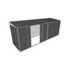 Build-a-Shed 1.5 x 5.2 x 2m Double Sliding Side Door Skillion Shed - Grey