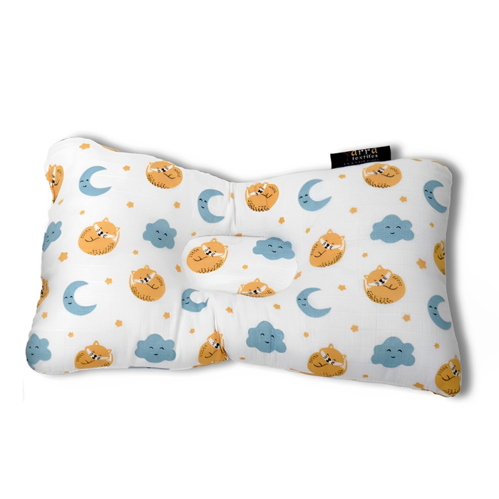 Yarra Textiles Unisex Tiny Pillow , (35 cm x 20 cm x 7 cm) Cat & Moon design