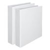 2x Marbig Clearview Hi-cap 2 D-ring 65mm A4 Binder File Document Organiser White