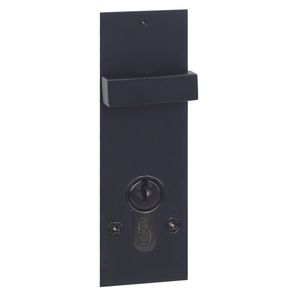 Austyle 85mm Matt Black Escutcheon and Snib Set