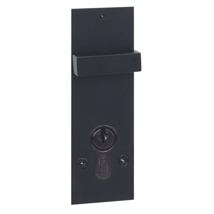 Austyle 85mm Matt Black Escutcheon and Snib Set