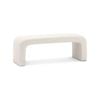 Harper 120cm Boucle Cream Designer Arch Curved Bench Seat