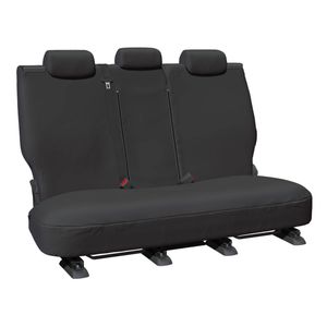 For Toyota HiLux Dual Cab 2015-On Super Tough Charcoal Rear Canvas Seat Covers
