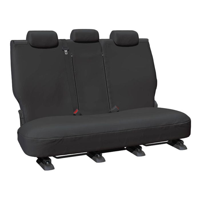For Toyota HiLux Dual Cab 2015-On Super Tough Charcoal Rear Canvas Seat Covers