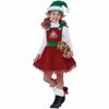 Candy Cane Elf Christmas Santas Helper Buddy Festival Child Girls Costume S
