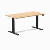 Desky Dual Melamine Sit Stand Desk Matte Black Frame 150cm