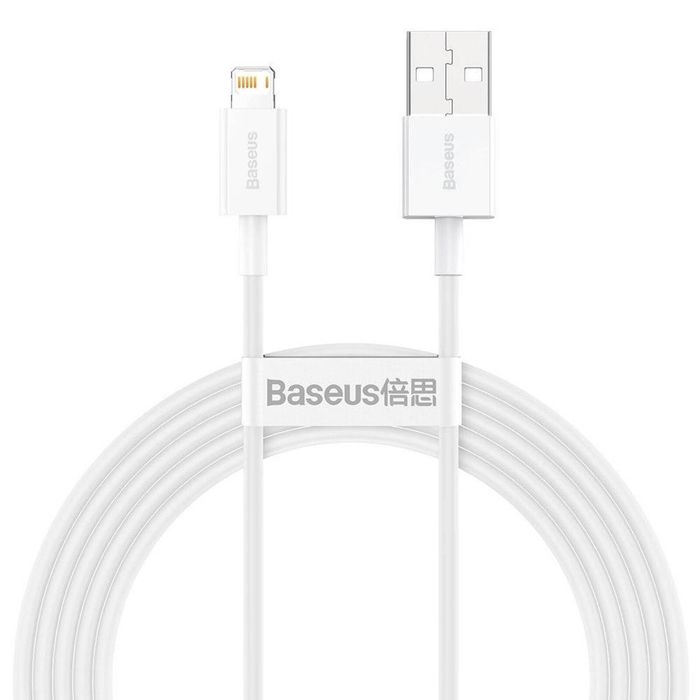 Baseus Superior Series 2.4A USB-A to Lightning Data Cable 2Meter - White