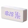 TODO Digital LED Alarm Clock w/ Dual USB Charge Port 115 Colour LED - White