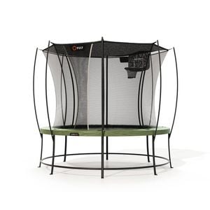 VULY Ultra 2 Pro Medium 12ft Trampoline with Enclosure - Round Kids Trampolines Bundle With Shade Cover & Basketball Hoop