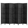 Artiss 6 Panel Room Divider Screen 245x170cm Woven Black