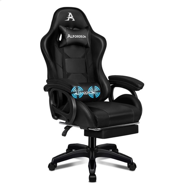 ALFORDSON Massage Gaming Chair Black