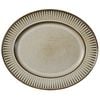 Casa Domani Durable Stoneware Leros Rim Oval Platter Plate 36x30cm