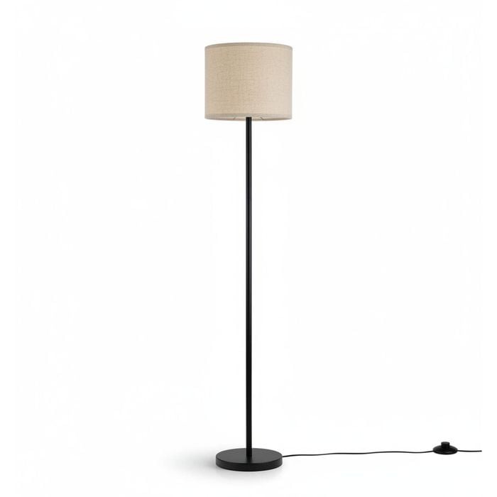 Floor Lamp 3 Color Temp Adjustable Linen Shade Living Room Bedroom Office