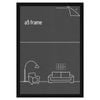 Picture Frames & Hangers Wall Hanging Sleek A5 Slim Picture Frame Black Decor