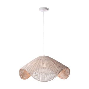 Lexi Lighting Adaya Rattan Pendant Light Natural Rattan Metal 178cm