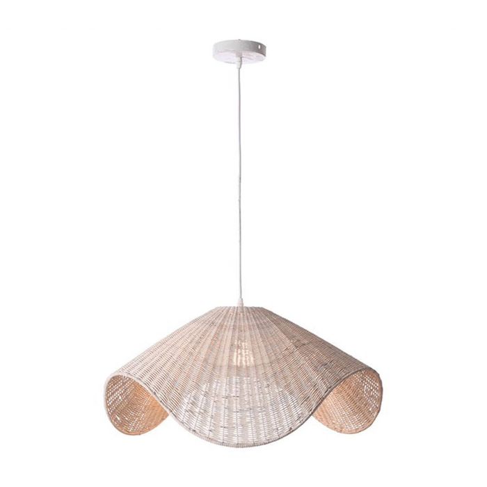Lexi Lighting Adaya Rattan Pendant Light Natural Rattan Metal 178cm