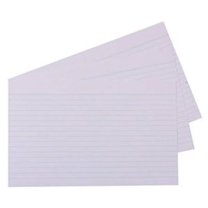 Quill Ruled System Cards 100pk (White) (8x5 inches)