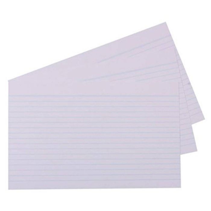 Quill Ruled System Cards 100pk (White) (8x5 inches)