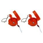 2pc Hookeze Fishing Knot Tying Tool/Quick Knotting Line Standard - Orange
