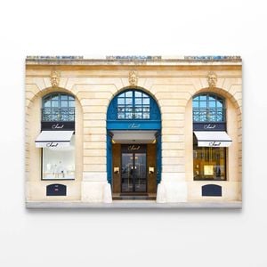 Blue Brown Luxury Fashion Store Print 100% Australian Made 120x90cm (Stretched Canvas)