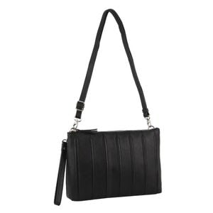 Pierre Cardin Wos Crossbody/Clutch Leather  in Black