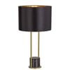 Telbix Desire Modern Table Desk Lamp Light Marble Metal Fabric Black Antique Gold
