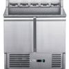 FED-X Two Door Salad Prep Fridge with Marble Top - XGNS900E
