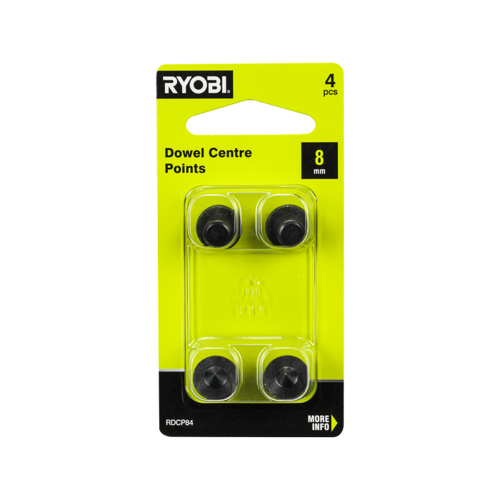 Ryobi 8mm Dowel Centre Points - 4 Pack