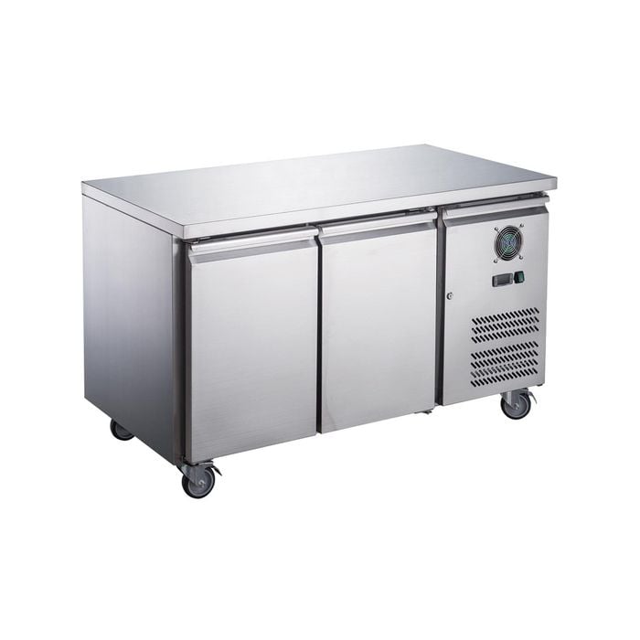 Lce Ld2100bt Stainless Steel Two Door Bench Freezer