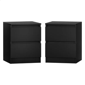 ALFORDSON 2x Bedside Table Black