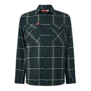Hard Yakka Green Check Long Sleeve Check Flannel Shirt - Size 3XL