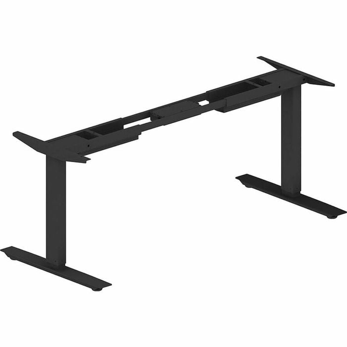 Lorell Sit-to-stand Two-tier Height Adjustable Sitting Standing Desk Black
