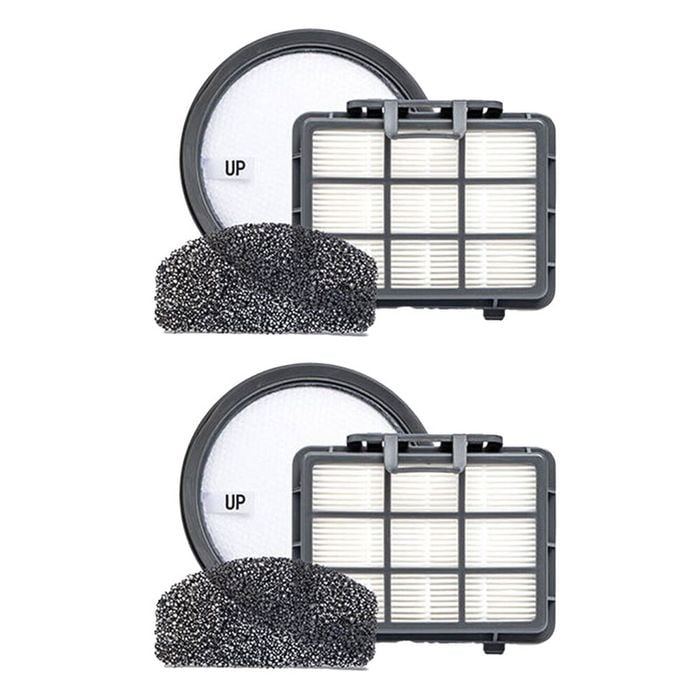 2PK Sauber Pro Pets Bagless Vacuum Replacement Filter for Optimal Airflow White