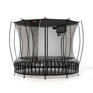 VULY Thunder 2 Pro Large 14ft Springless Trampoline with Enclosure - Round Kids Trampolines Bundle With Shade & Basketball Hoop