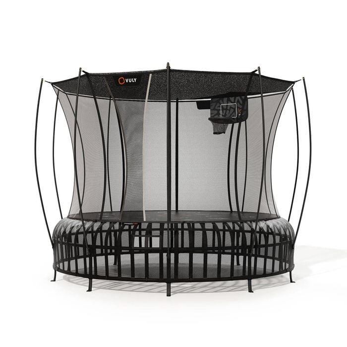 VULY Thunder 2 Pro Large 14ft Springless Trampoline with Enclosure - Round Kids Trampolines Bundle With Shade & Basketball Hoop