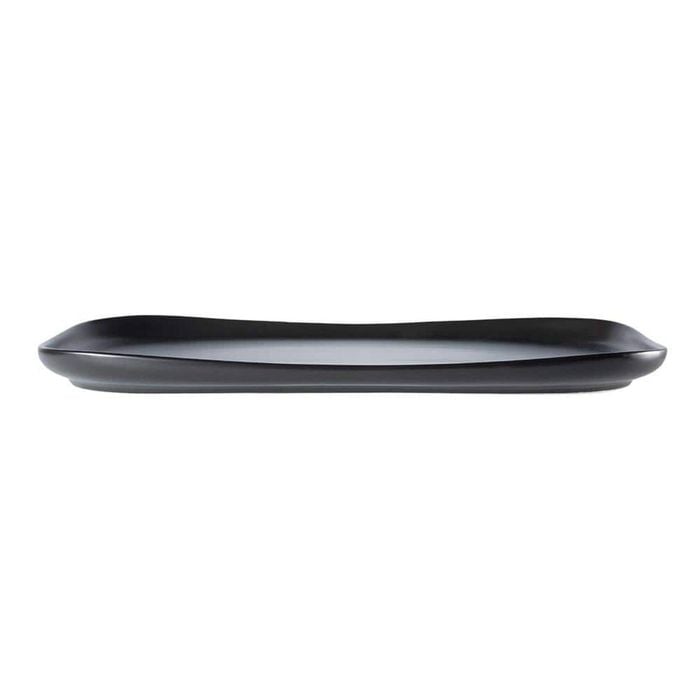 Share Rectangular Stoneware Serving Platter 37x23cm Black Alex Liddy