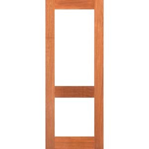 Woodcraft 2040 x 820 x 40mm Entrance Door 2Lite Clear Safety Glass