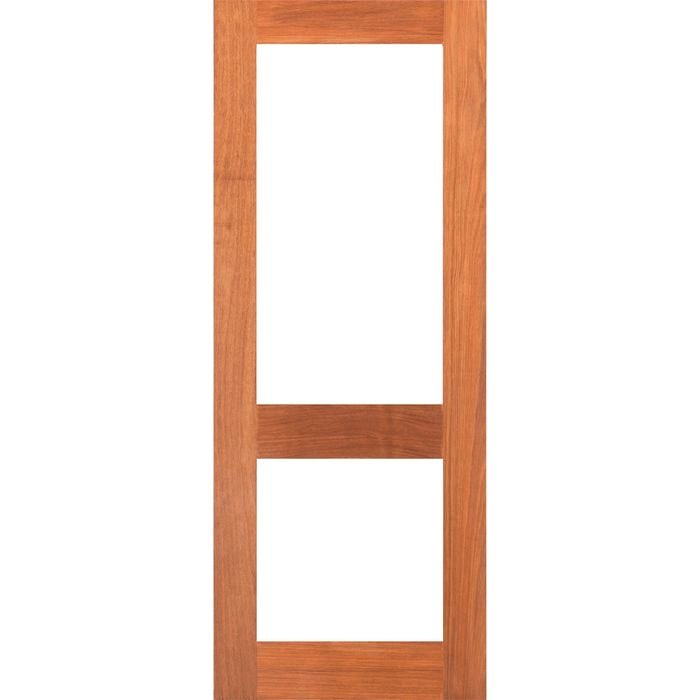 Woodcraft 2040 x 820 x 40mm Entrance Door 2Lite Clear Safety Glass