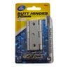Zenith Butt Hinge  70mm 2pk Fixed Pin Polished Stainless Steel