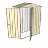 Build-a-Shed 1.5 x 0.8 x 2.3m Single Hinged Door Gable Shed with Single Hinged Side Door - Cream