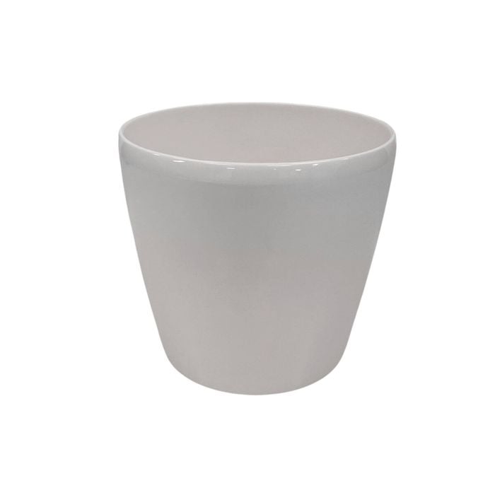 Eden 18cm Round Premium Self Watering Plastic Pot Warm White
