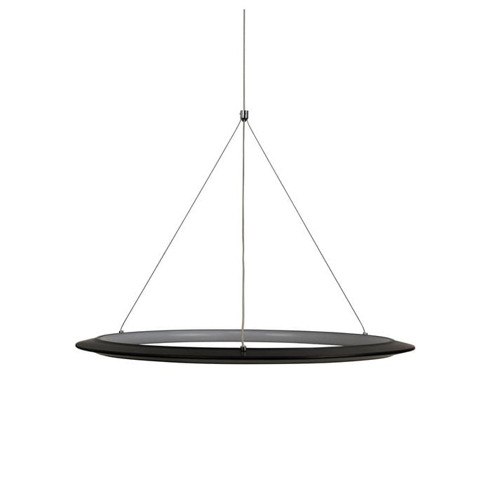 Oriel Lighting Saturn Modern Tricolour LED Halo Pendant Light Black 60cm
