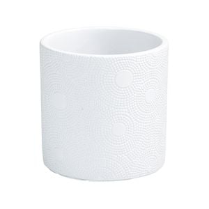 MODA 11.5cm Gloss White Mono Indoor Ceramic Planter