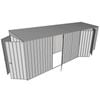 Build-a-Shed 1.5 x 6 x 2m Single and Double Hinged Side Door Skillion Shed - Zinc