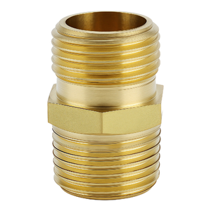 Kinetic - 10mm Brass Threaded Hex Nipple LF