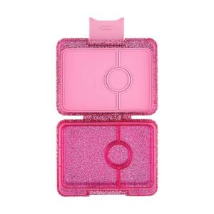 Yumbox Kids Snack Box 3 Compartment Leakproof Lunchbox Glitter Sparkle Pink